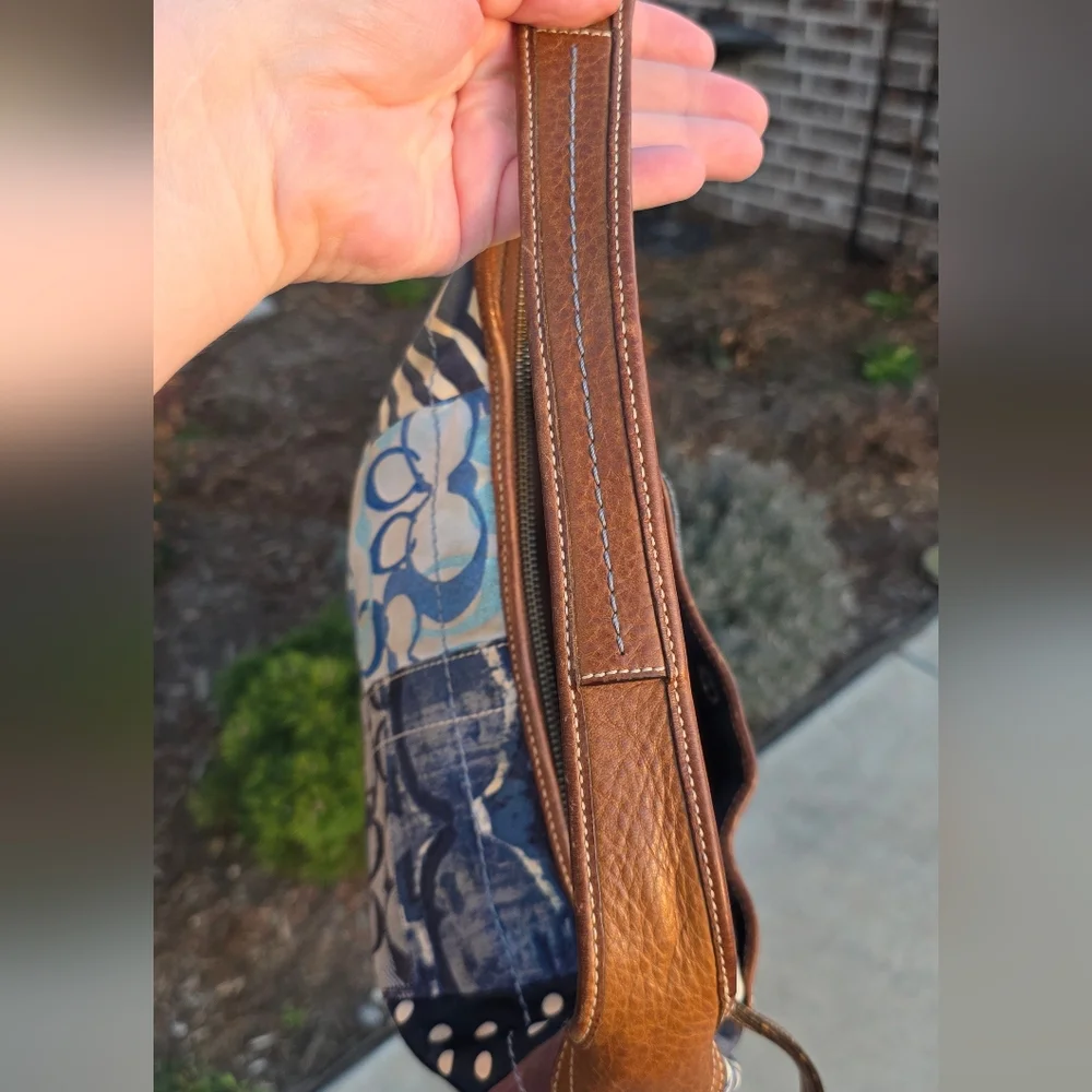 Coach Patchwork Denim Ergo Shoulder Bag - Picture 7 of 9